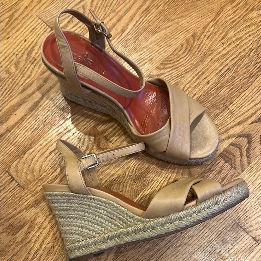 Cole Haan Tan Wedge Sandals